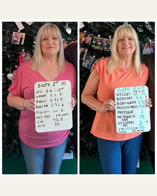 Before and after, a Willerby Nutrition club member on their journey