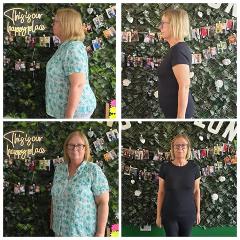 Before and after, one member of the Willerby Nutrition club on their journey