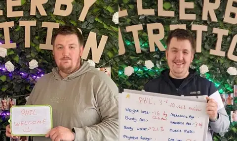 Before and after, one member of the Willerby Nutrition club on their journey